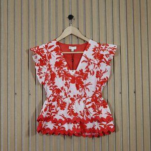 Adelyn Rae Sena Ruffled Peplum Top